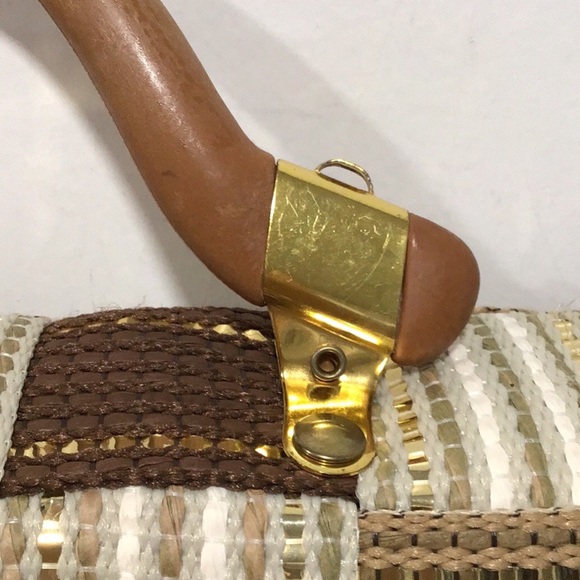 Vintage MODA AVANTI Natural Fiber Handbag Shoulder Bag Handmade in Italy - Picture 6 of 14